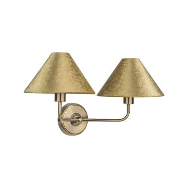 Image of Wisteria Camellia Velvet Twin Wall Light