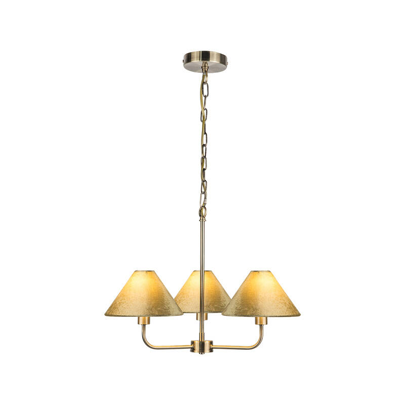 Image of Wisteria Camelia Velvet 3 Arm Ceiling Pendant Light