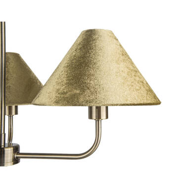 Image of Wisteria Camelia Velvet 3 Arm Ceiling Pendant Light