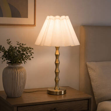 Image of Wisteria Violet Linen Table Lamp