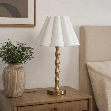 Image of Wisteria Violet Linen Table Lamp