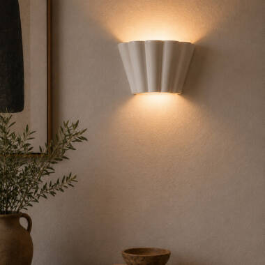 Image of Khudi & Khora Emmie Ceramic Up & Down Wall Light
