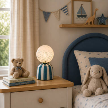 Image of Wisteria Pop Ceramic Table Lamp