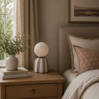 Image of Wisteria Pop Ceramic Table Lamp