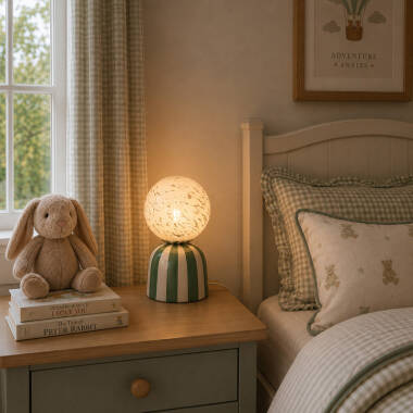 Image of Wisteria Pop Ceramic Table Lamp