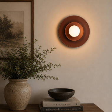 Image of Khudi & Khora Enza Ceramic Flush Wall Light