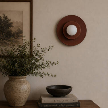 Image of Khudi & Khora Enza Ceramic Flush Wall Light