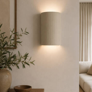 Image of Khudi & Khora Calla Ceramic Up and Down Wall Light