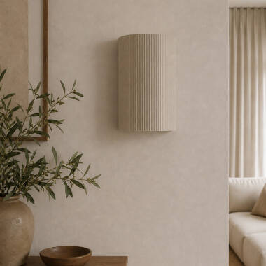 Image of Khudi & Khora Calla Ceramic Up and Down Wall Light