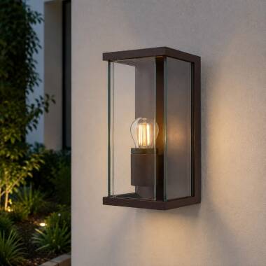 Edit Halo Half Lantern Outdoor Wall Light