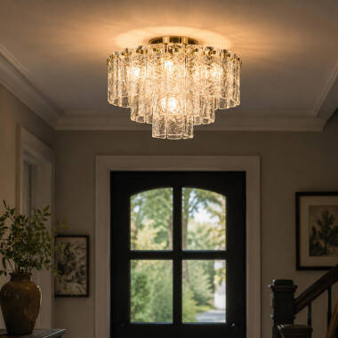 Wisteria Charlotte Glass Semi-Flush Ceiling Light