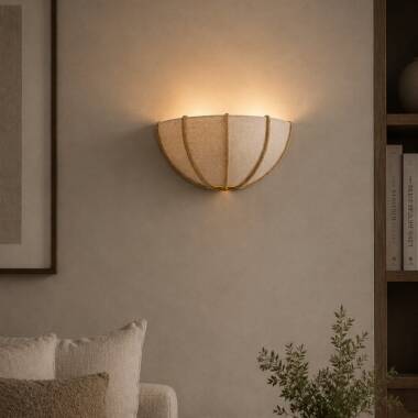 Khudi & Khora Solara Linen Wall Light