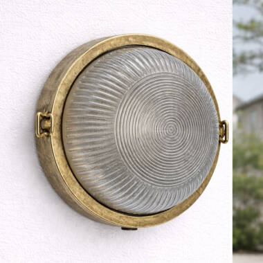 Westport Coastal Shell Outdoor Flush Wall Light