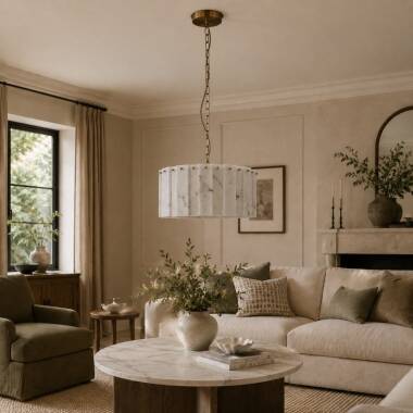Wisteria Linea Alabaster Glass Chandelier