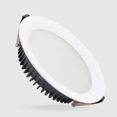 Aero LED IP44 White Round Downlight Ø200mm Cut Out Microprismatic