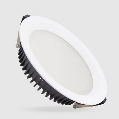 Aero LED IP44 White Round Downlight Ø200mm Cut Out Microprismatic