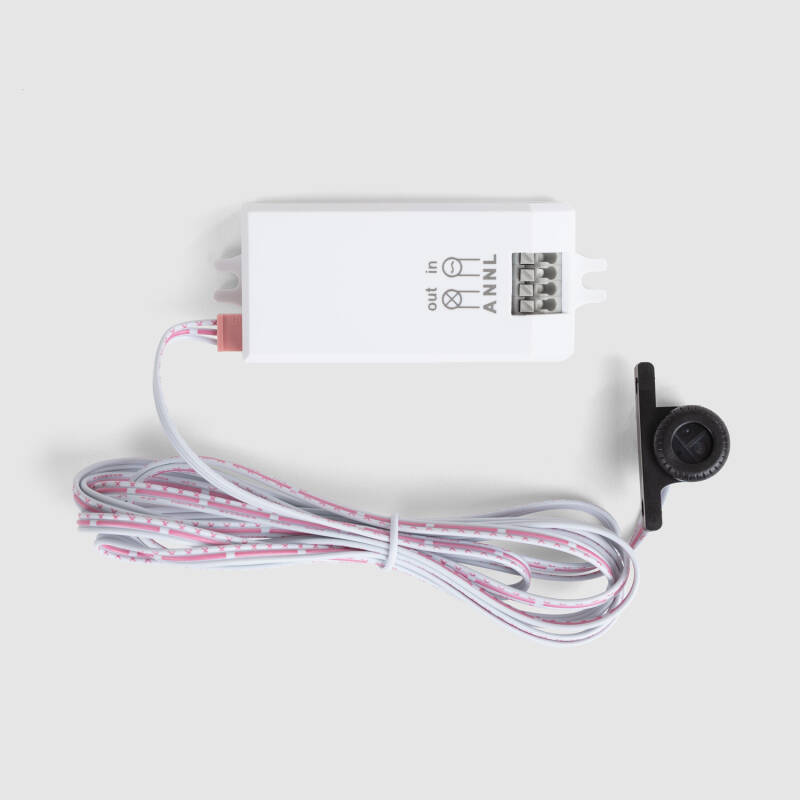 QWORK Motion Sensor Switch – 12-24V PIR Controller For LED Strips, Adjustable Delay 1-10 Min, 6A, 2-Pack
