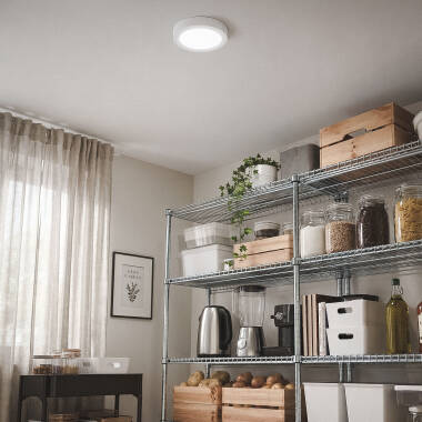 Image of 18W Round Daylight LED Flush Ceiling Light D220 mm
