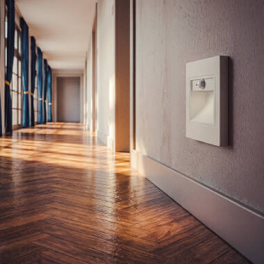 Image of Edit Bark Warm White LED Recessed Wall Light with PIR Sensor