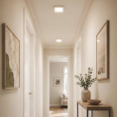 Image of 12W Square 5000K LED Flush Ceiling Light 170x170 mm