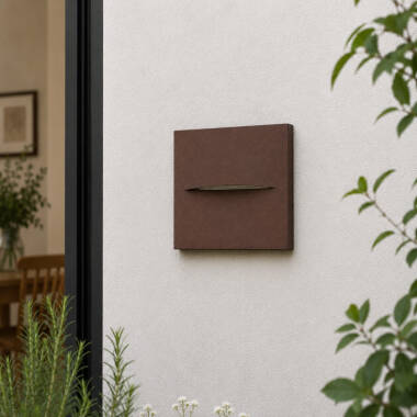 Edit Terra LED Square Outdoor Flush Wall Light