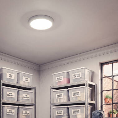 Image of 24W Round 5000K LED Flush Ceiling Light D300 mm