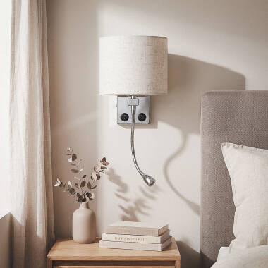 Edit Ozu Wall Light with LED Reading Light