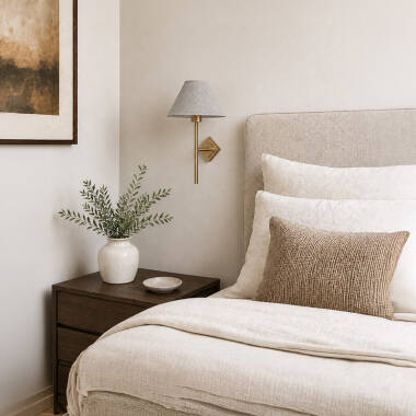 Image of Wisteria Celesta Linen Wall Light