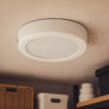 Image of 12W Cool LED Flush Ceiling Light D180 mm