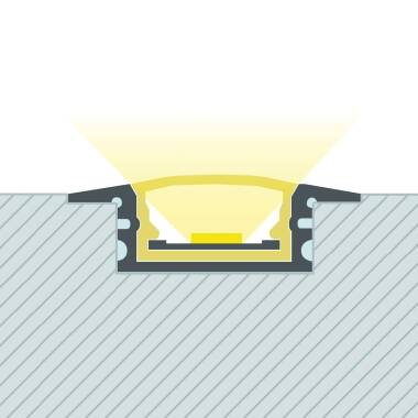 Watertight Recessed 2m Aluminium Profile for LED Strip