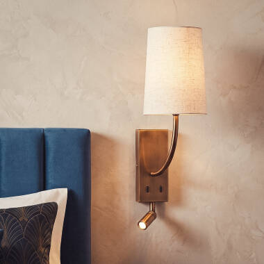 Image of Edit Suite Wall Light with LED Reading Light