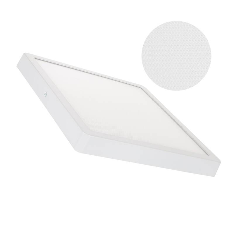 Image of 24W Square Selectable LED Flush Ceiling Light RA90 UGR17 Microprismatic 280x280 mm