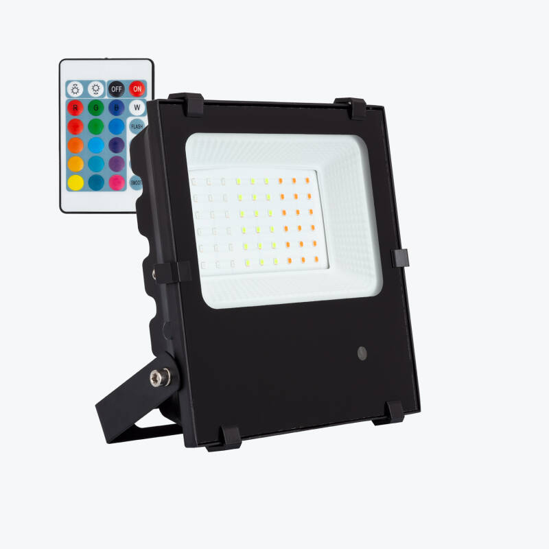 Image of 30W Dimmable RGB LED Floodlight 4050lm PRO