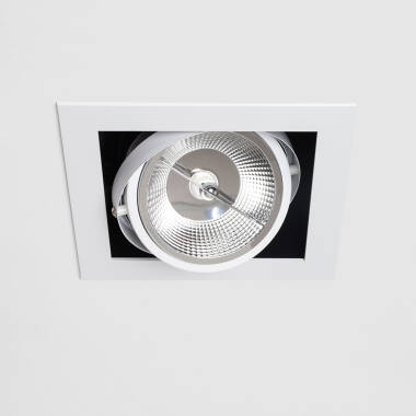 Image of Square Adjustable Downlight Kardan Cutout 165x165mm with 12W AR111 LED Bulb