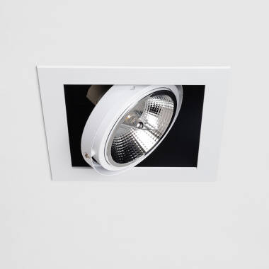 Image of Square Adjustable Downlight Kardan Cutout 165x165mm with 12W AR111 LED Bulb