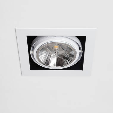 Image of Square Adjustable Downlight Kardan Cutout 165x165mm with 12W AR111 LED Bulb