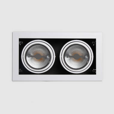 Image of Rectangular 30W Warm White Twin CREE-COB LED Adjustable Downlight Cutout 315x155mm