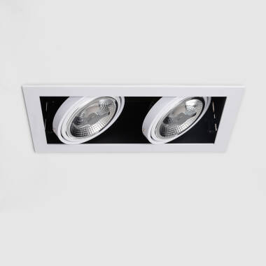 Image of Rectangular 30W Warm White Twin CREE-COB LED Adjustable Downlight Cutout 315x155mm