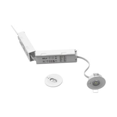 Emergency IP20 Pinspot Ø43-44mm Manual/Self-Test Switchable