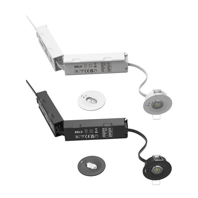Image of Emergency IP20 Pinspot Ø43-44mm Manual/Self-Test Switchable