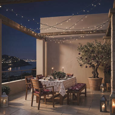 Image of Suri 12M Warm White Solar LED Multi-Function String Lights