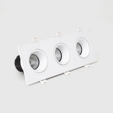 Trio Square Tilting LED Downlight 75x235mm