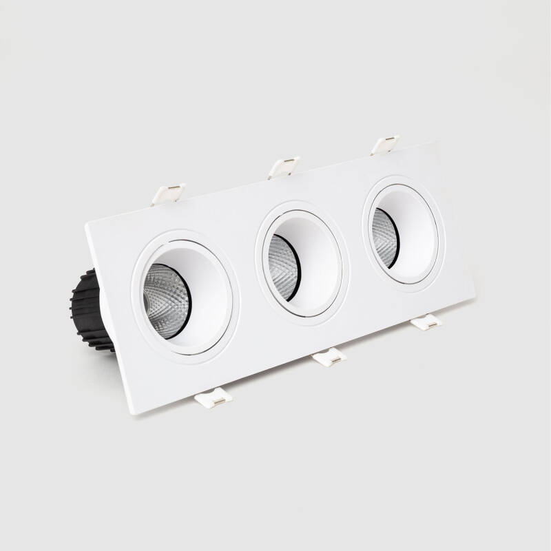 Image of Trio Square Tilting LED Downlight 75x235mm
