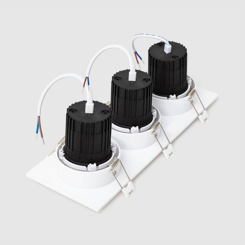 Image of Trio Square Tilting LED Downlight 75x235mm