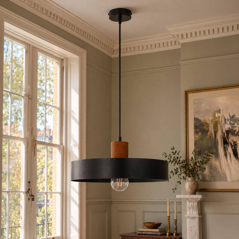 Image of Edit Rif Wood Ceiling Pendant Light