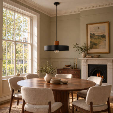Image of Edit Rif Wood Ceiling Pendant Light