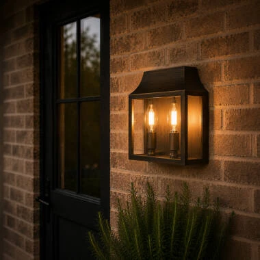 Wisteria Bourton Half Lantern Outdoor Wall Light