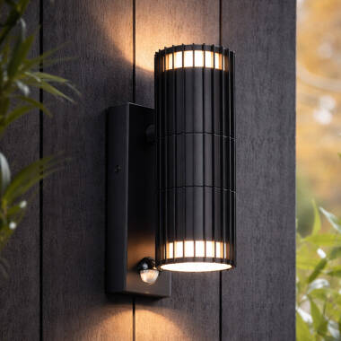 Edit Hibiscus Outdoor Up & Down Wall Light with PIR Sensor