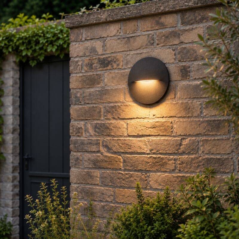 Image of Edit Terra LED Round Outdoor Flush Wall Light