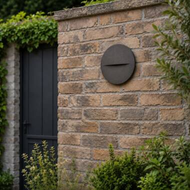 Image of Edit Terra LED Round Outdoor Flush Wall Light
